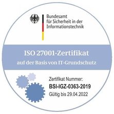 BSI-Zertifikat auf Basis von IT-Grundschutz der KDZ Mainz © Kommunale Datenzentrale Mainz
