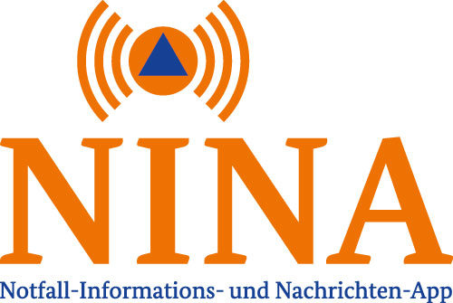 Laden Sie sich die NINA-APP kostenlos auf ihr Smartphone.