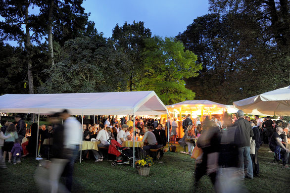 Abendstimmung auf dem Mainzer Weinmarkt