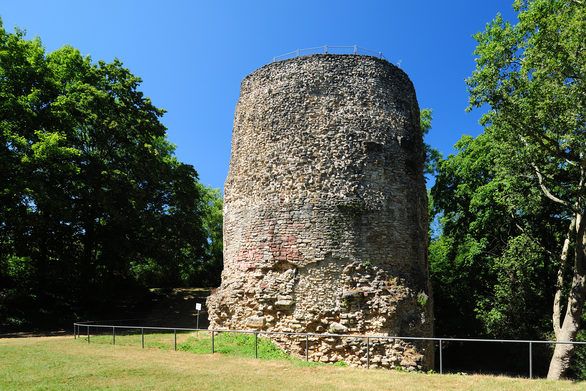 Der Drususstein auf dem Gelände der Zitadelle