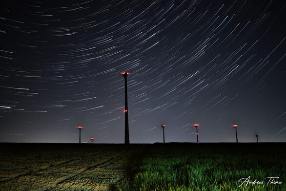 Fotoreihe Windpark Mainz "Grüner Strom - aber die Stadt schläft nicht"