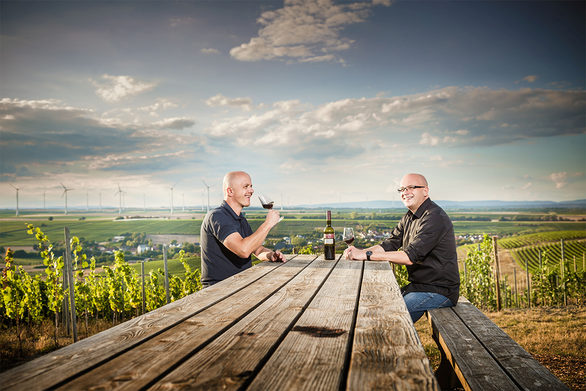 Tolle Aussicht genießen Sie in den Weinbergen und der neuen Weinbar des Weingut Bretz.