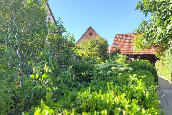 Das Weingut mit dem lauschigen Garten.